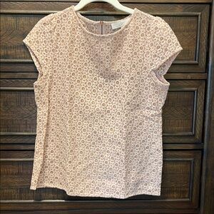 LOFT White Cap Sleeve Boxy Blouse